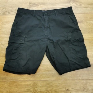 Pantalones Cortos de Carga Levi's Para Hombres W40 Negros Utilitarios Ejército Militar Bolsillos de Campo Exterior - Imagen 1 de 11