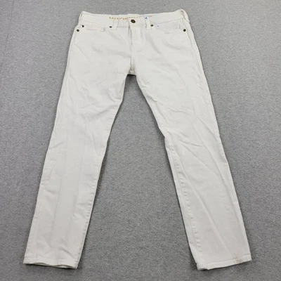 True Religion Jeans Mens 36 White Straight Manchester United Denim meas 38x31 - Image 1 of 4
