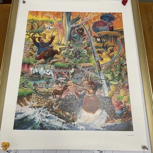 Vintage Disneyland Splash Mountain Laffin Place POSTER Boyer 30 x 24 Disney EUC - Picture 1 of 9