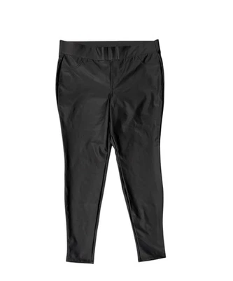 Torrid Faux Leather High Waisted Legging Black Women's Plus Sz 2X Back Pockets - Image 1 of 4
