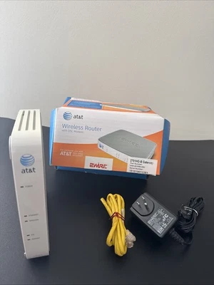 Router inalámbrico G 2 cables AT&T 2701HG-B 54 Mbps 4 puertos 10/100 Foto 1 de 3