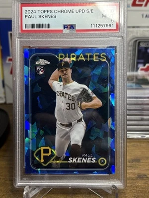 Actualización cromada Topps 2024 Sapphire Paul Skenes novato #USCS100 Cy Young RC PSA 9 Foto 1 de 2