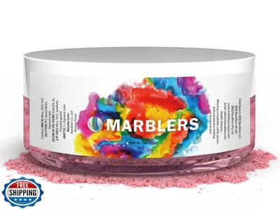 MARBLERS Pink Mica Powder Colorant [Pink] 1oz (28g) | Cosmetic Grade | Epoxy  - Image 1 of 4