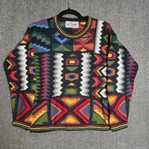 Women's Artesanias Illary Baby Alpaca Multicolored Abstract Sz S / M Sweater - Picture 1 of 8