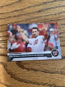 2021 TOPPS NOW CARD WASHINGTON NATIONALS RYAN ZIMMERMAN #255 PASSES TIM RAINES - Picture 1 of 1