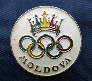 MOLDOVA OLYMPIC GAMES BADGE 1994 MULTICOLOURED ENAMEL METAL BADGE, PIN FITTING. - Picture 1 of 4