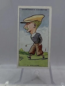 1931 Churchman Prominent Golfers Small # 22 Len Holland (SET BREAK) (C) - Foto 1 di 2