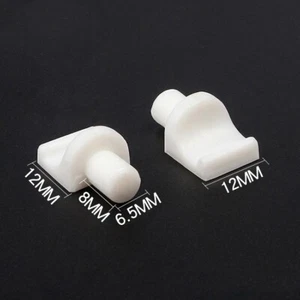 Clavijas de soporte de estante 6,5 mm, 100 piezas pasadores de estante de plástico para estantes gabinete, blanco - Imagen 1 de 5