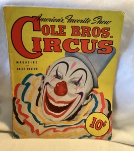 1941 America's Favorite Show Cole Brothers Circus Magazine & Daily Review - Picture 1 of 11