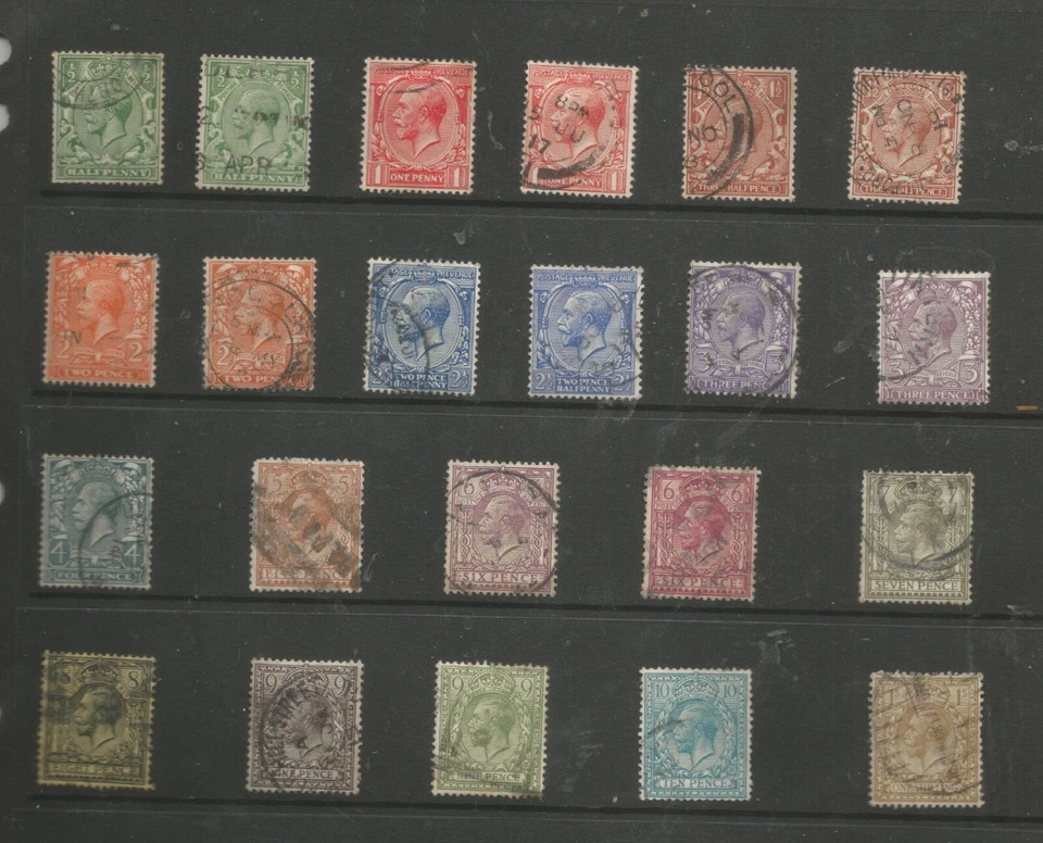 GB GV 1912-24 set of 15 + some shades ect fine used cat £125 minimum - Image 1 of 1