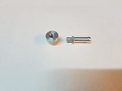 8 mm Aluminium Radiator Overflow Stub/Pipe and aluminium Boss - Image 1 of 3