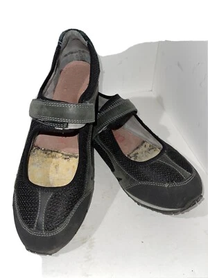 Ahnu Mujer Jackie F8012K Negro Tela y Cuero Caminar Informal Pisos Talla 9 Foto 1 de 4