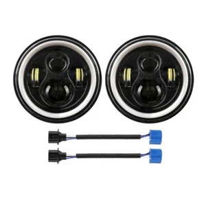Par de faros LED de 7 pulgadas DRL ojos de ángel lámpara DOT para camioneta Toyota 69-87 Corolla - Imagen 1 de 11