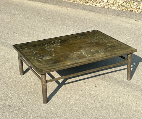Philip and Kelvin Laverne 'classical' bronze mid-century Coffee table Cover
