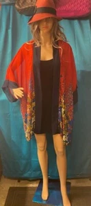 Women Light Red Cardigan Large Size - Picture 1 of 8