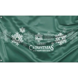 Merry Christmas Flag V I Unique Design, 3x5Ft/90x150 cm, EU Made - Picture 1 of 6