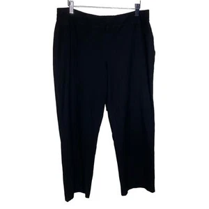 Eileen Fisher Womens Size Large Black Pants Pull On Stretch Comfort Nylon - Picture 1 of 7