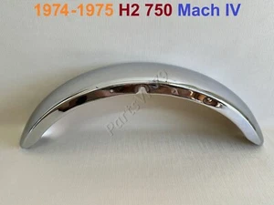 1974-1975 Kawasaki Triple H2 750 Mach IV Front Fender Body. H2750 H2A Mud Guard - Foto 1 di 21