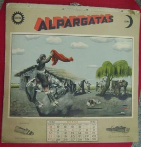 Molina Campos Argentina Original Alpargatas Calendar Gauchos 1932 UNIQUE RRR!!! - Picture 1 of 12