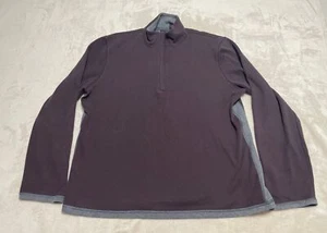 Hugo Boss Sweater Mens 2XL Brown Gray Trim 1/4 Zip Long Sleeve Pullover - Picture 1 of 8