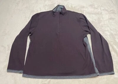 Hugo Boss Sweater Mens 2XL Brown Gray Trim 1/4 Zip Long Sleeve Pullover - Image 1 of 4