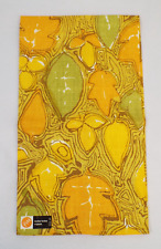 NEW Vintage VERA NEUMANN Yellow Leaves Linen Kitchen Dish Tea Towel Original Tag