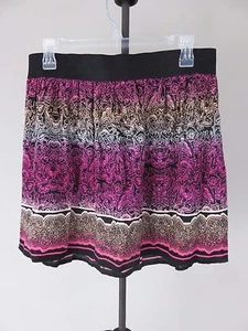 Speechless Women's Black/Purple/White Floral Design Skirt Size Medium - Picture 1 of 6
