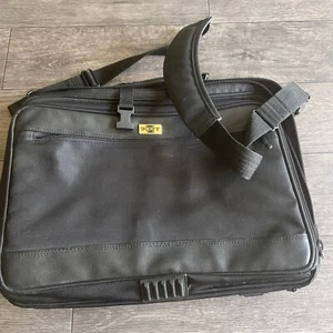 PORT Laptop Computer Shoulder Bag Brief Case Black - Picture 1 of 14