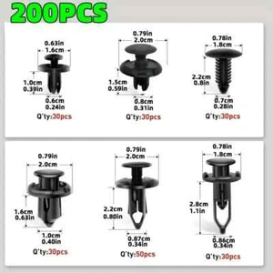 100pcs Car Fixing Clip 6mm7mm8mm9mm10mm Universal Six Types Of Mixed - Picture 1 of 3