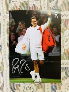 Roger FEDERER - Signed 4x6 ON Sponsor Card - nice AUTOGRAPH - Tennis FAREWELL