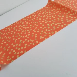 Sakura Coral Peace #C 7x51 Vintage Nagajuban Silk Kimono Fabric Panel NJ24 - Picture 1 of 7