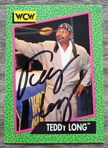 Teddy Long Signed 1991 WCW Card #152 WWE WWF Wrestling Impel Manager LEGEND RAD - Picture 1 of 1