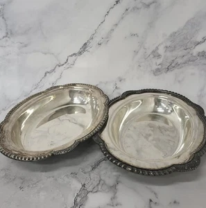 Vintage Wallace Silverplate Oval Ornate Serving Dishes - Picture 1 of 11