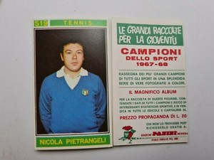 1967 sports champions sandwiches #519 tennis nicola pietrangeli card figure