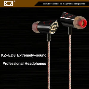 High-End Kopfhörer KZ ED8 Pro Schwarz-Rot In-Ear Ohrhörer - Bild 1 von 7