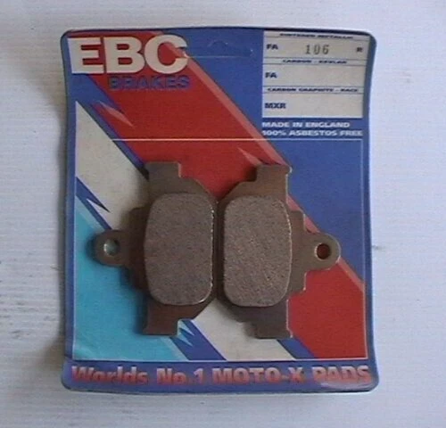 Pastillas de freno delanteras EBC FA106R SUZUKI RM125 RM250 1985-86 MAICO MX 86-88 F&R Foto 1 de 1