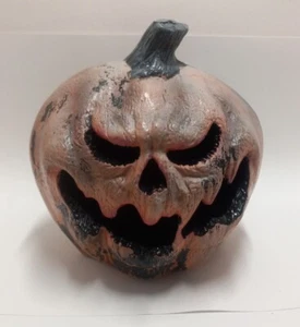 Vintage Halloween gruselige Jack-o-Laterne Blasform lächelndes Gesicht kein Licht - Bild 1 von 8