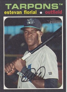 ESTEVAN FLORIAL 2020 TOPPS HERITAGE MINOR LEAGUE REVERSE FLIP STOCK #144 YANKEES