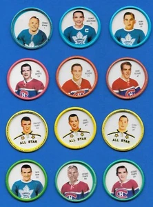 1962-63 SHIRRIFF SALADA FOODS NHL HOCKEY METAL COINS & VARIATIONS 1-60 SEE LIST - Picture 1 of 279