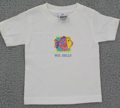 CAMISETA BLANCA NIÑO TALLA 24 MESES BRILLANTE SERIGRAFIADA ROSA PEZ WIS DELLLS NUEVA SIN ETIQUETAS Foto 1 de 4