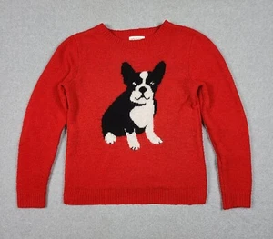 Cupcakes and Cashmere Women’s French Bulldog Sweater Pullover Red Size S - Picture 1 of 10