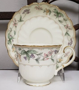 Noritake Bone China BROOKHOLLOW Teacup And Saucer BRAND NEW Never Used - Picture 1 of 3