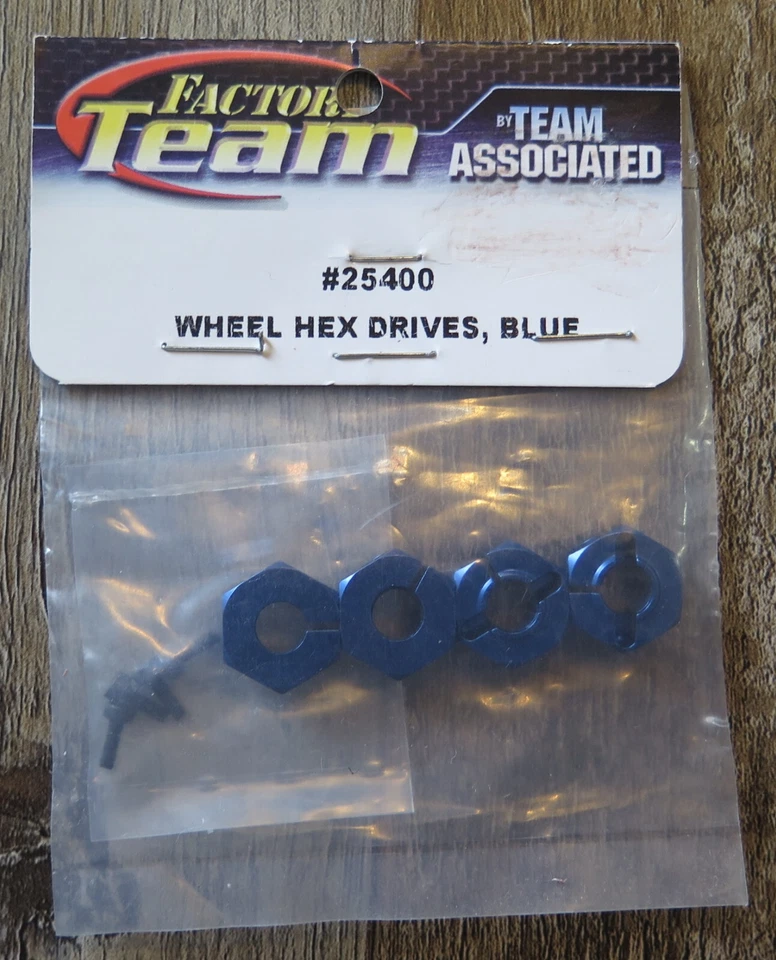 Factory Team Associated Blue Wheel Hex Drives #25400 - Image 1 of 1