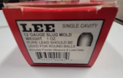 90281 LEE BULLET MOULD - 12 GAUGE SLUG  - 1 OZ -  EXCELLENT IN BOX - Image 1 of 2