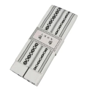 Kaku Obi Japan weiß aus Baumwolle 400 cm Budo Gürtel mit Muster Iaido Katori - Bild 1 von 2