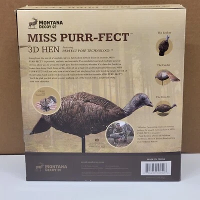 Montana Miss Purr-Fect 3D Hen Turkey Decoy ~ 3 Poses In One - Image 1 of 4