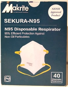 Best Fit Comfort SEKURA N95 Faltbare Partikel Atemschutzmaske NIOSH Zertifiziert - Bild 1 von 5