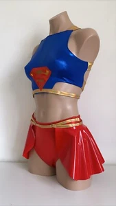 Schminke ❤️ superhero Super girl wonder Woman costume set pole polewear cosplay - Picture 1 of 20