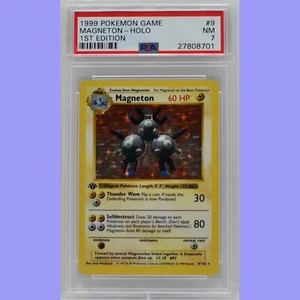 Pokemon 1a Edizione Set Base Magneton Shadowless Holo PSA 7 NEAR MINT - Foto 1 di 4