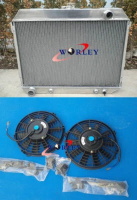 Radiador 68-74 PARA Dodge Charger Challenger 6.3L-7.2L 383-440ci V8 y VENTILADORES Foto 1 de 4